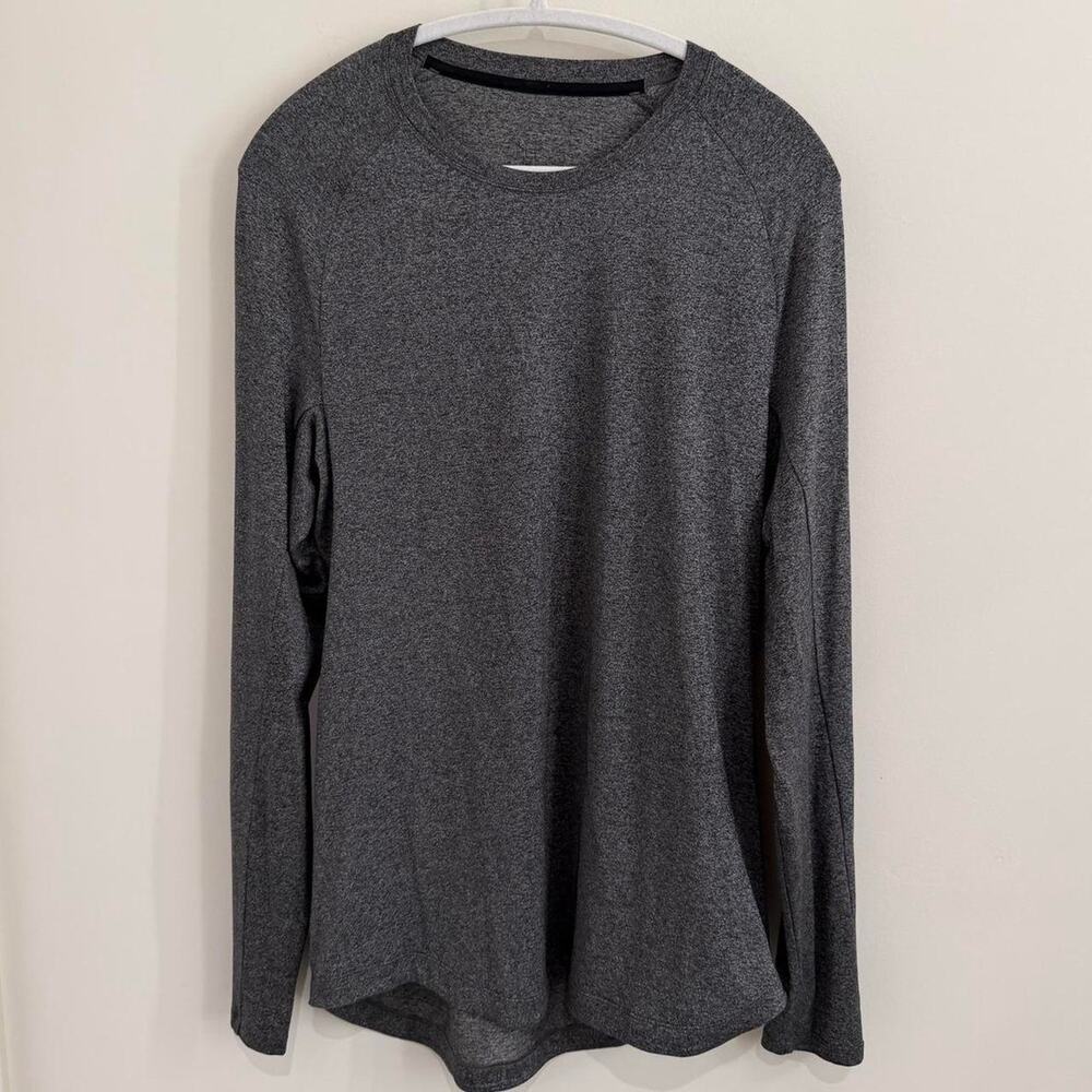 men’s dark grey LULULEMON DrySense long-sleeve top [M]
